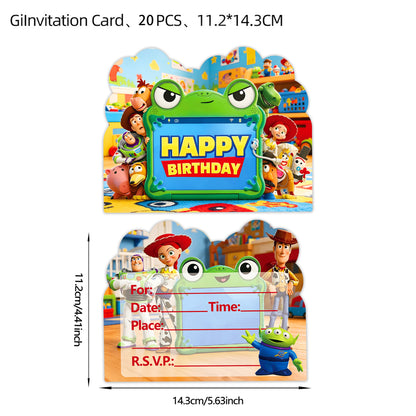 Cartoon Woody Buzz Series Birthday Party Supplies Themed Tableware and Decorations