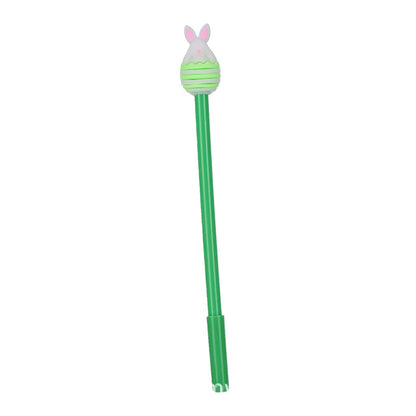 Cartoon Silicone Easter Bunny Pen Creative Topper Gel Pen Black Ink Journal Pen