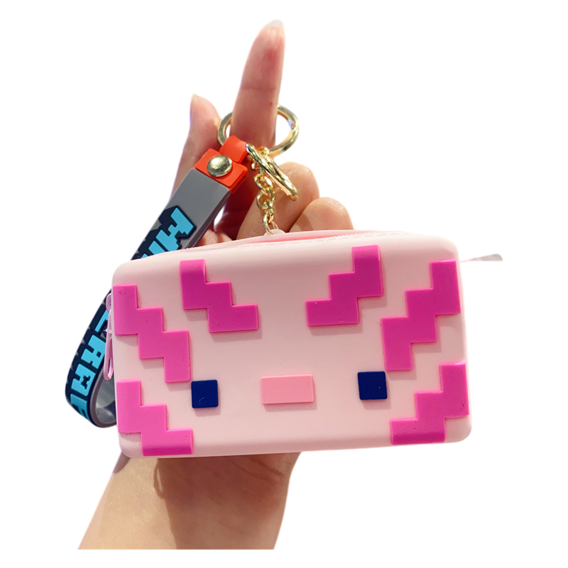 Cartoon Silicone Coin Purse Keychain Small Gift