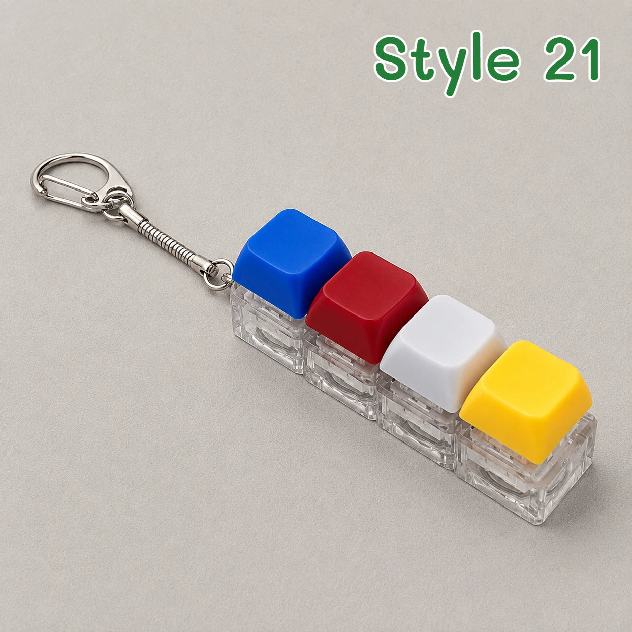 Pastel Colors Finger Press Button Cube Squishy Keyboard Keychain Stress Relief Toy