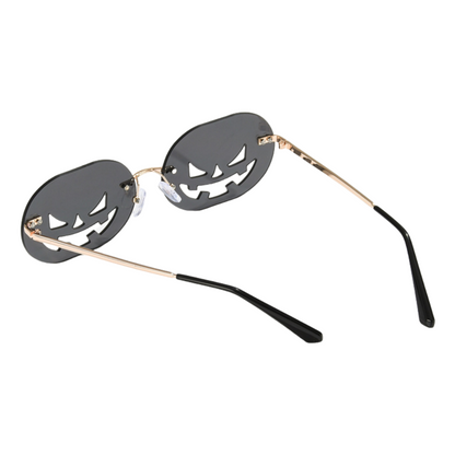 New Halloween Pumpkin Sunglasses – Unisex Oval Frame Hollow Novelty Shades