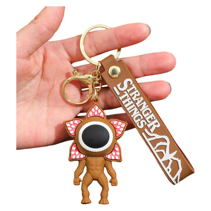 Stranger Things Supernatural TV-Inspired Retro Sci-Fi Character Silicone Keychain