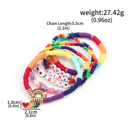 K-Pop Demon Hunters Bracelet Set Mixed Metal Braided Cord & Colorful Seed Bead Bracelets