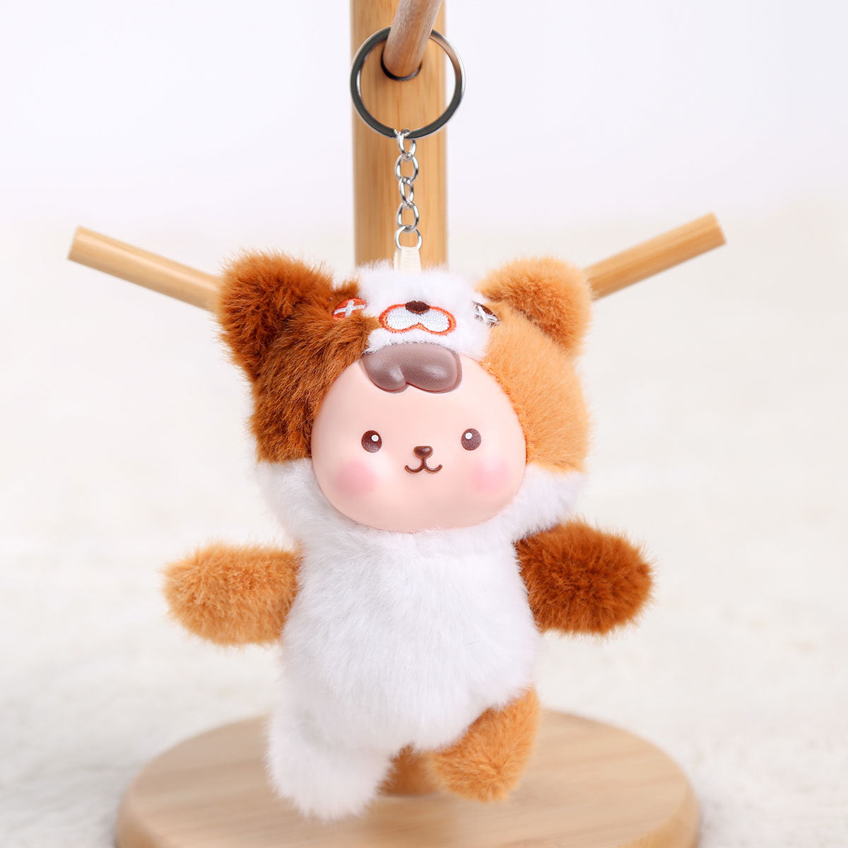 Cartoon Plush Key Chain Vinyl Plush Rabbit Bag Charm Collectible Doll