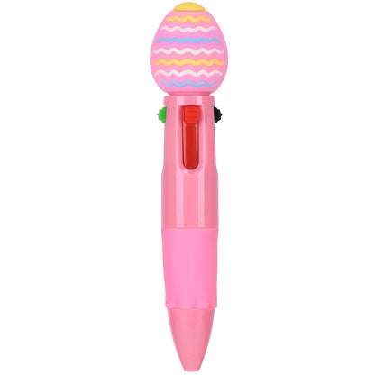 Mini 4-Color Click Pen – Creative Easter Bunny, Egg & Chick Design Journal Pen