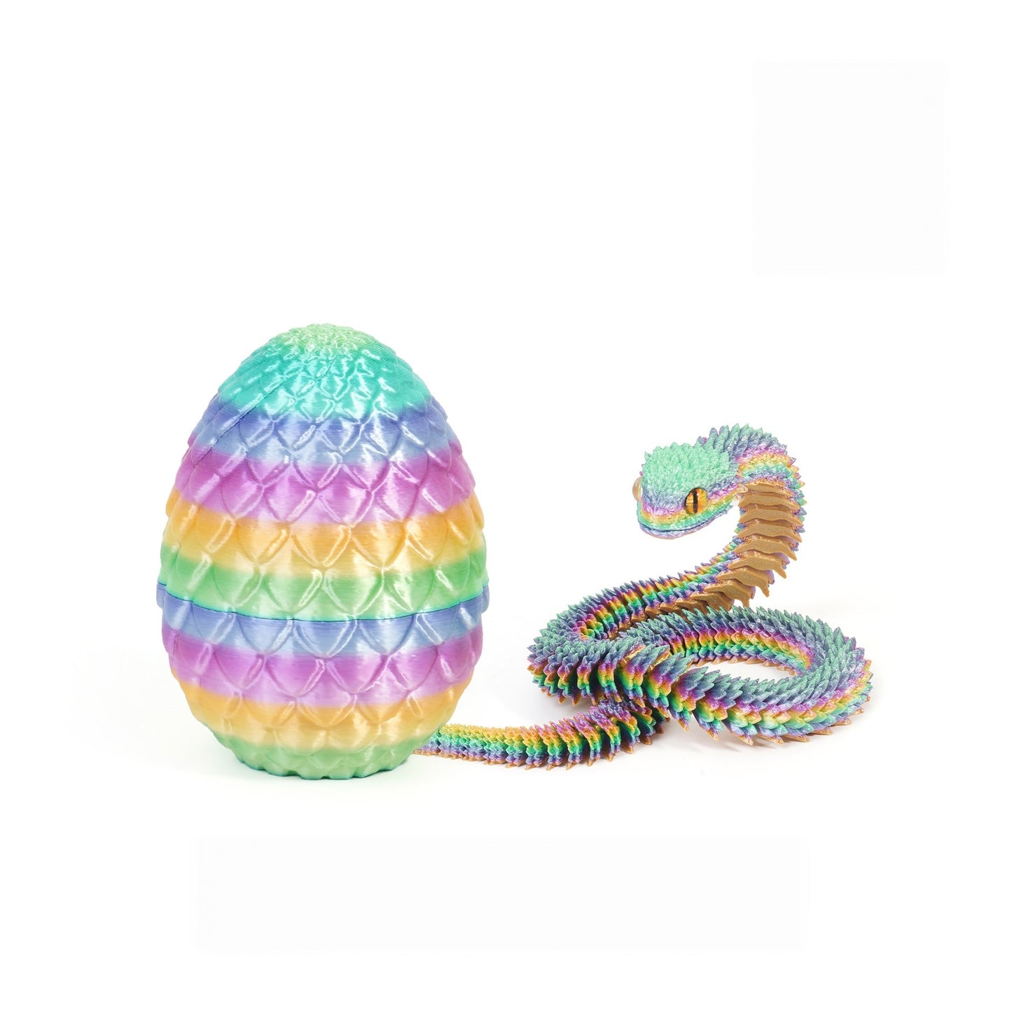3D Printed Dragon Egg Fidget Toy with Articulated Dragon – Colorful Sensory Stress Relief Toy & Collectible Gift