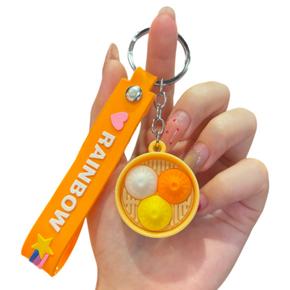 Food & Dessert Butter, Cheese & Bao Bun Keychains Silicone Bag Charms & Accessories