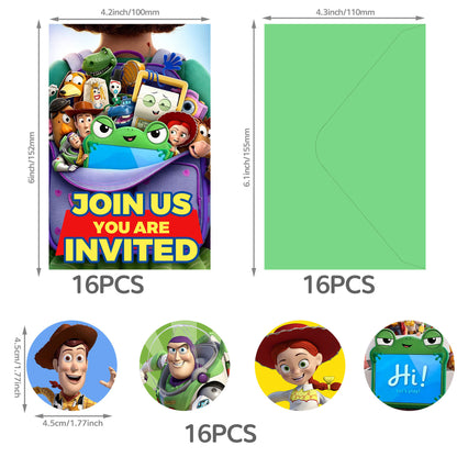 Cartoon Woody Buzz Series Birthday Party Supplies Themed Tableware and Decorations