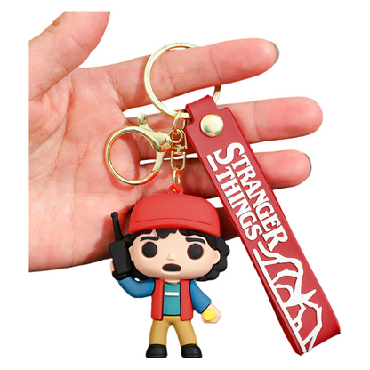 Stranger Things Supernatural TV-Inspired Retro Sci-Fi Character Silicone Keychain