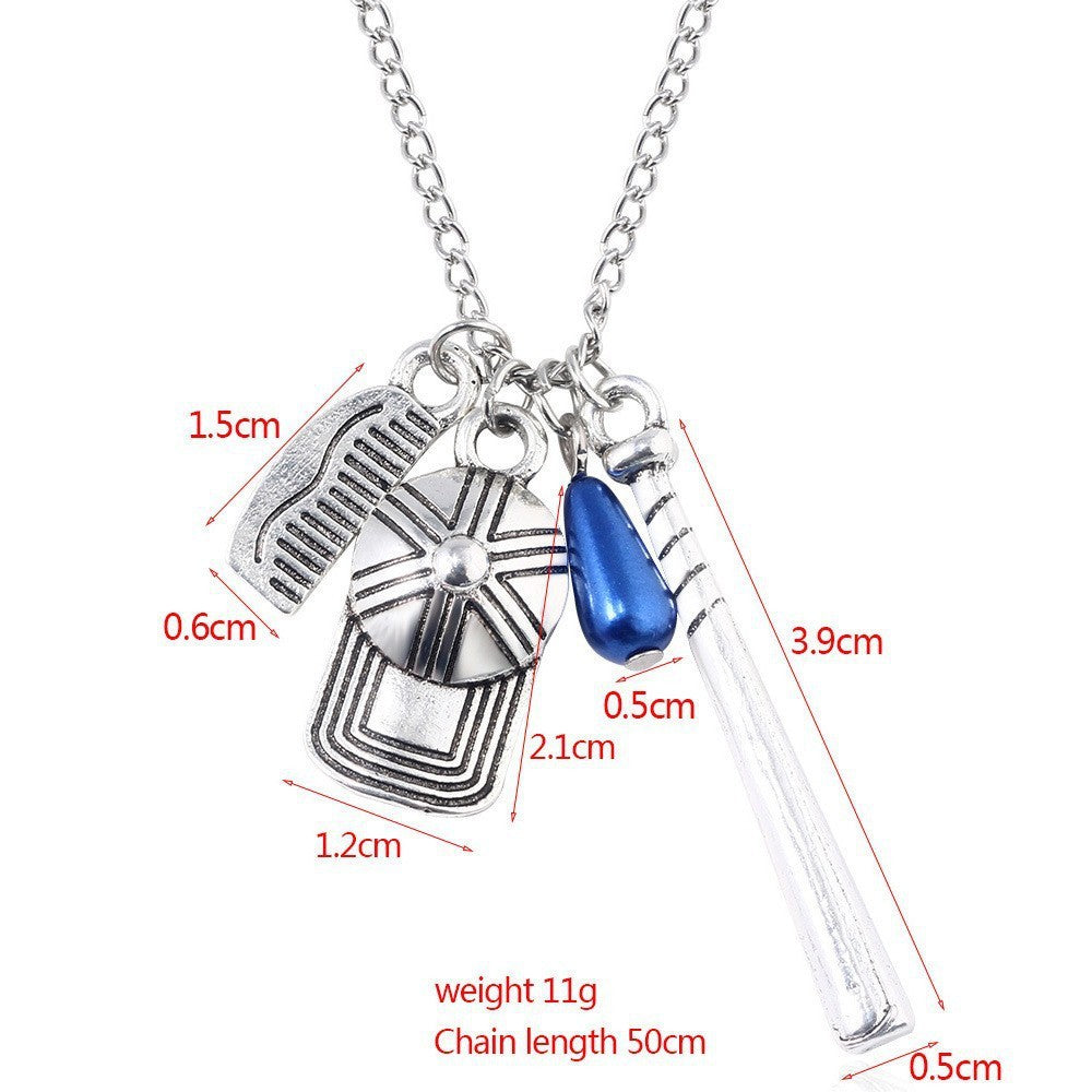 Stranger Things Inspired Jewelry Set Letter Alloy Pendant Necklace & Bracelet Trendy Collectible Accessories