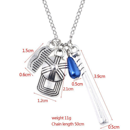 Stranger Things Inspired Jewelry Set Letter Alloy Pendant Necklace & Bracelet Trendy Collectible Accessories