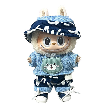 17cm Labubu Doll Clothes Outfit Set Changeable Costume