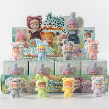 Demon Hunter Flocked Cartoon Figure Blind Box Set Collectible Surprise Desk Decor 12-Piece Pack