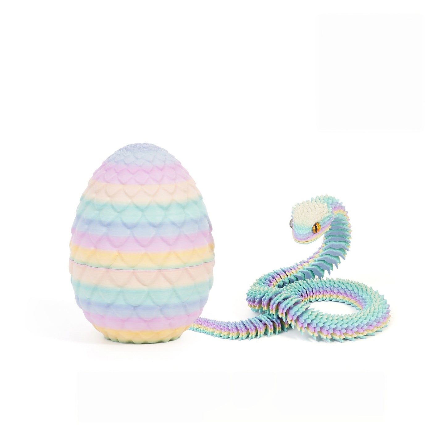 3D Printed Dragon Egg Fidget Toy with Articulated Dragon – Colorful Sensory Stress Relief Toy & Collectible Gift