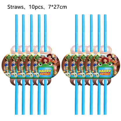 Cartoon Woody Buzz Series Birthday Party Supplies Themed Tableware and Decorations