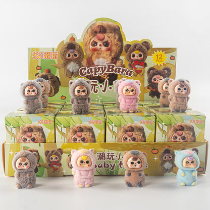 Demon Hunter Flocked Cartoon Figure Blind Box Set Collectible Surprise Desk Decor 12-Piece Pack