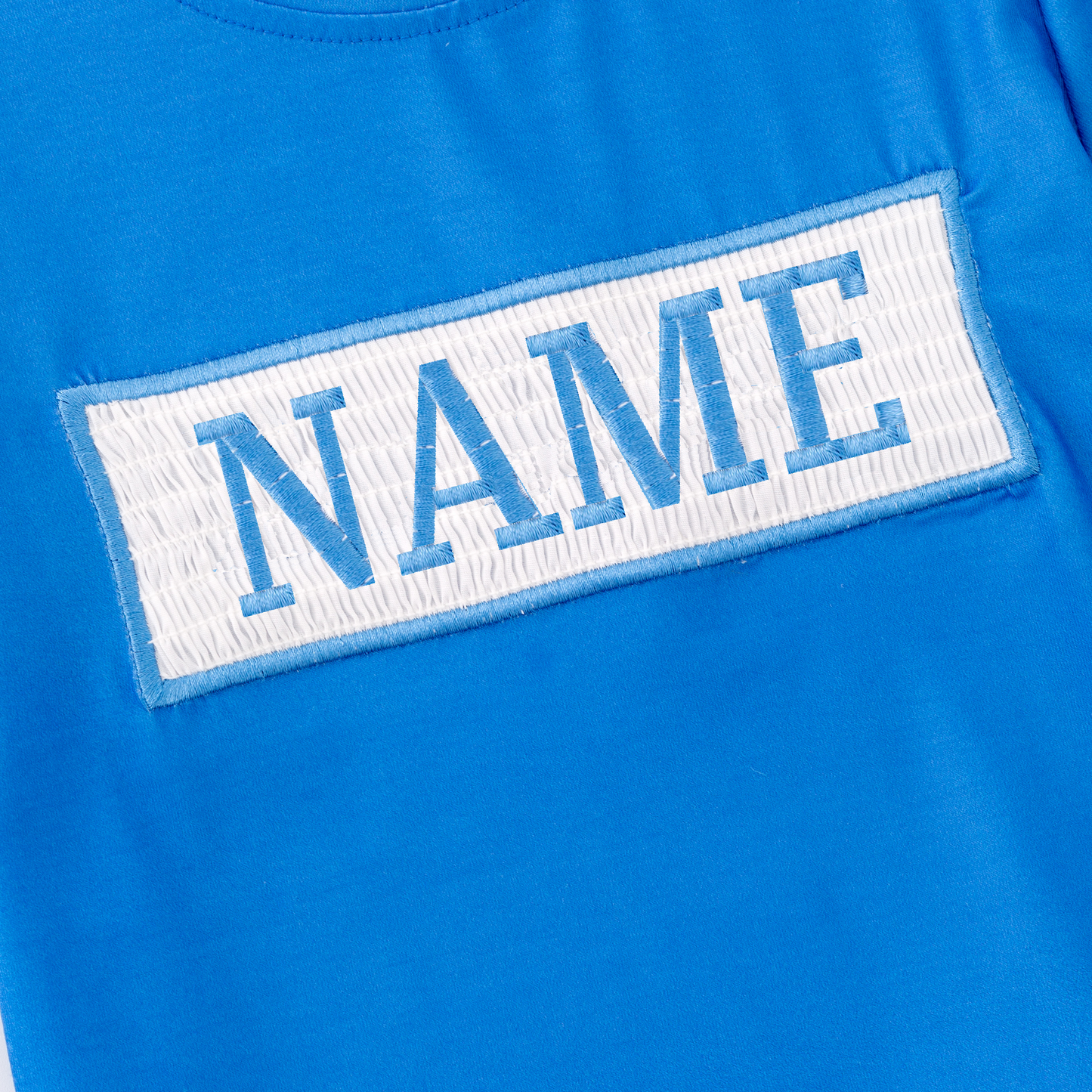 Boys Summer Smocked Custom Name Blue Stripes Short Set