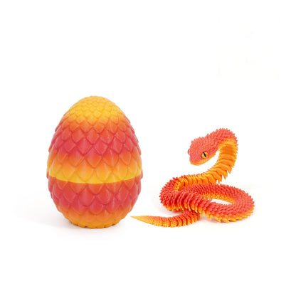 3D Printed Dragon Egg Fidget Toy with Articulated Dragon – Colorful Sensory Stress Relief Toy & Collectible Gift