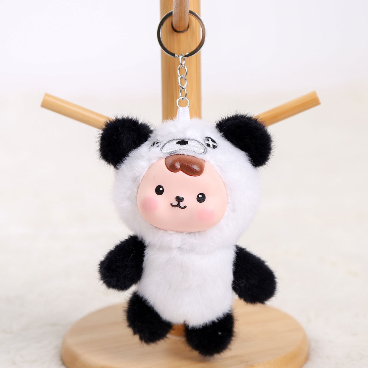 Cartoon Plush Key Chain Vinyl Plush Rabbit Bag Charm Collectible Doll