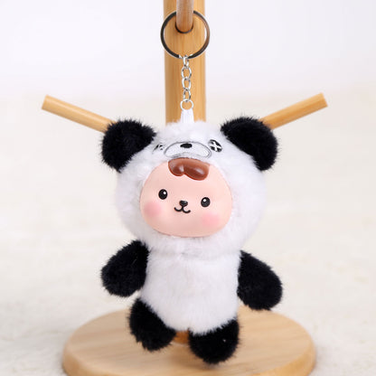 Cartoon Plush Key Chain Vinyl Plush Rabbit Bag Charm Collectible Doll