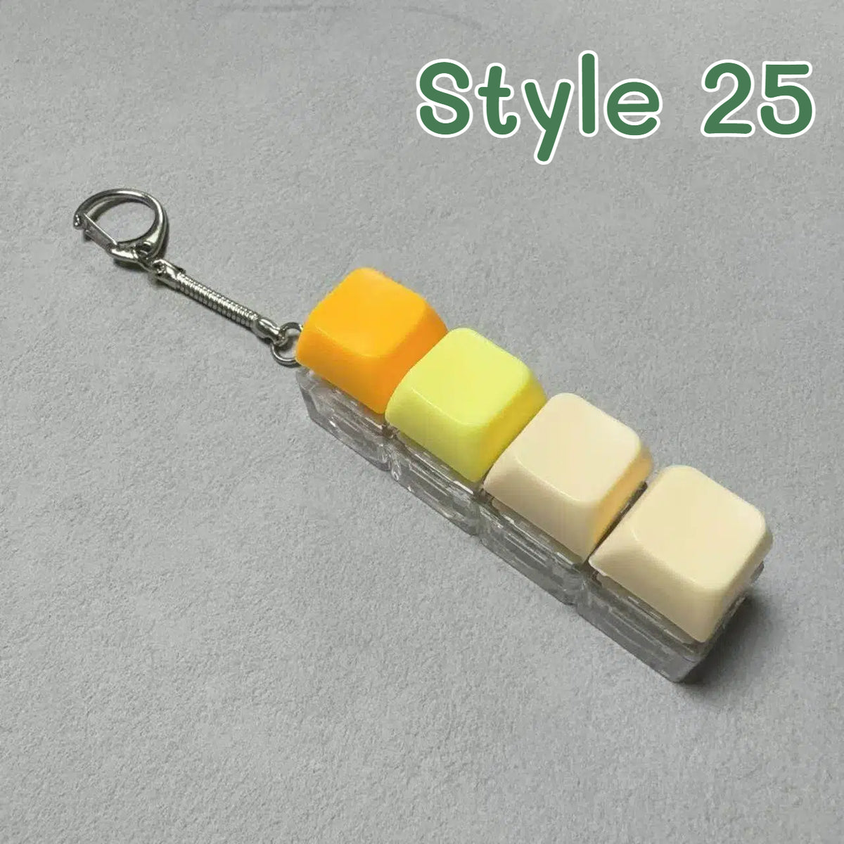 Pastel Colors Finger Press Button Cube Squishy Keyboard Keychain Stress Relief Toy