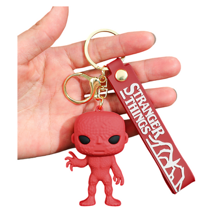 Stranger Things Supernatural TV-Inspired Retro Sci-Fi Character Silicone Keychain
