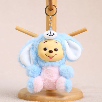 Cartoon Plush Key Chain Vinyl Plush Rabbit Bag Charm Collectible Doll