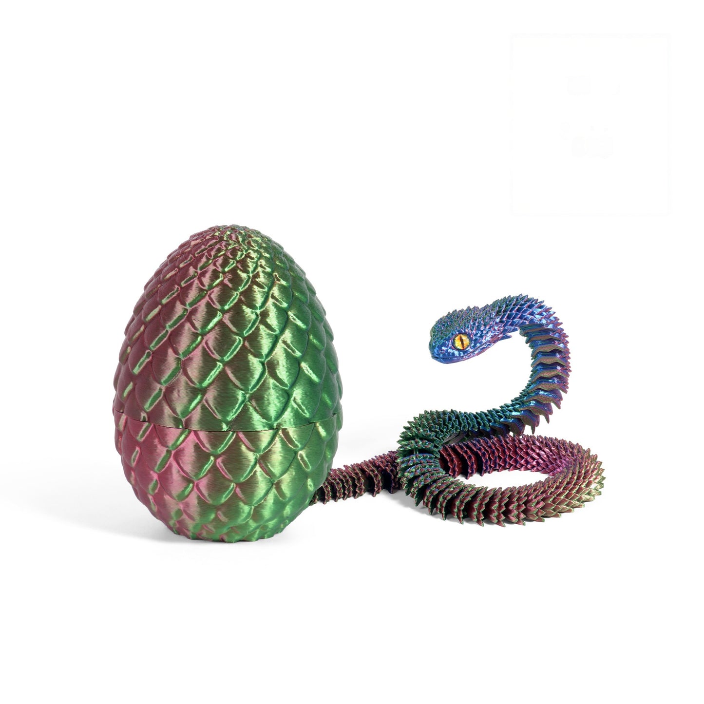 3D Printed Dragon Egg Fidget Toy with Articulated Dragon – Colorful Sensory Stress Relief Toy & Collectible Gift
