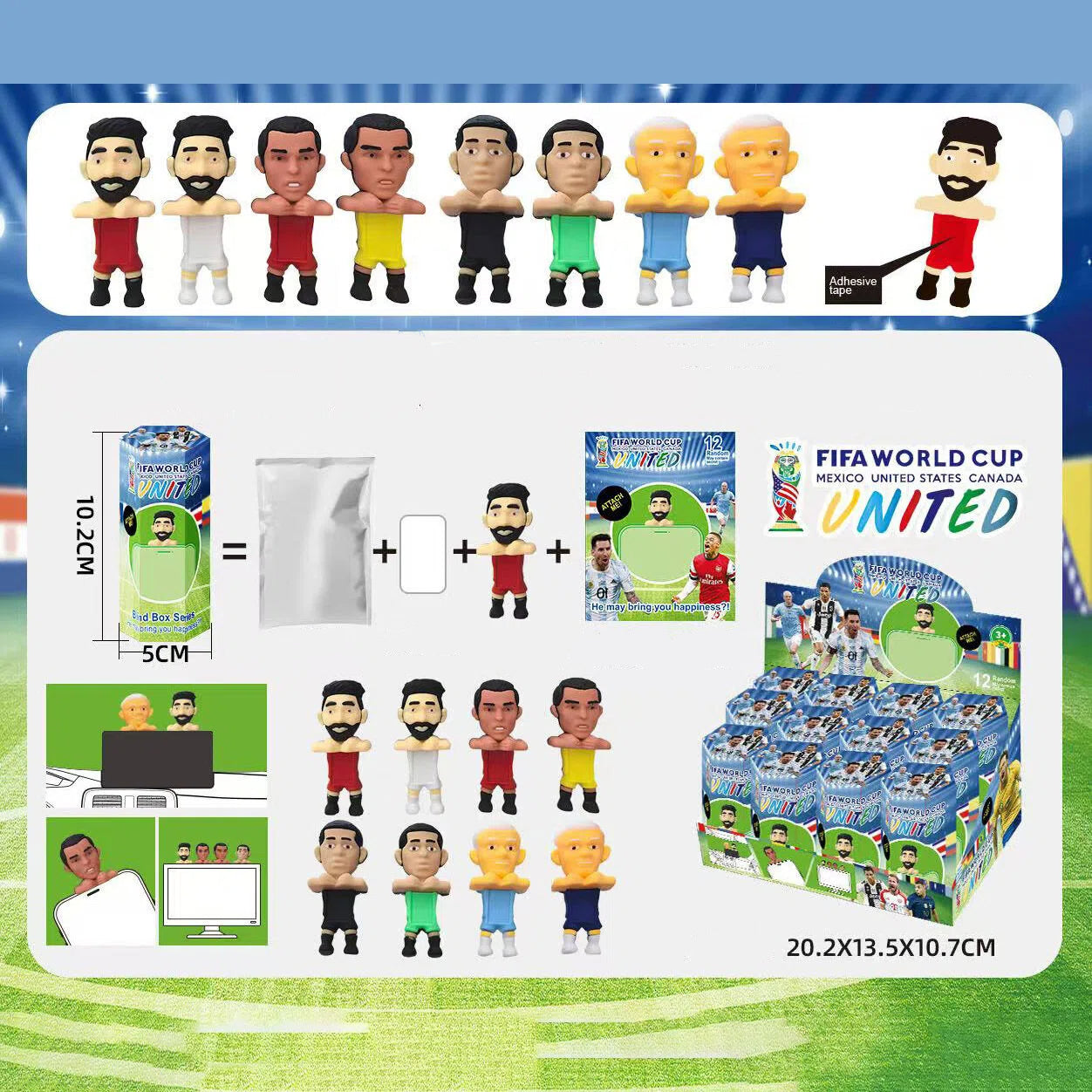 Cartoon Screen Buddy Blind Box Display Figure Set (12pcs/Box)
