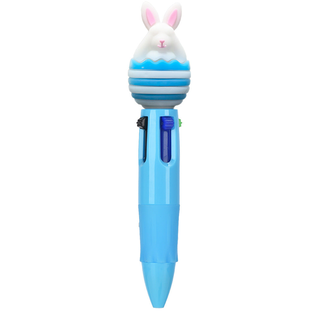 Mini 4-Color Click Pen – Creative Easter Bunny, Egg & Chick Design Journal Pen