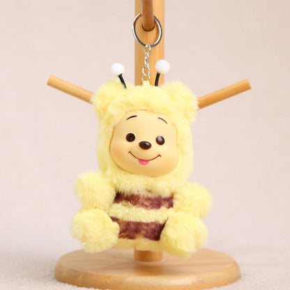 Cartoon Plush Key Chain Vinyl Plush Rabbit Bag Charm Collectible Doll