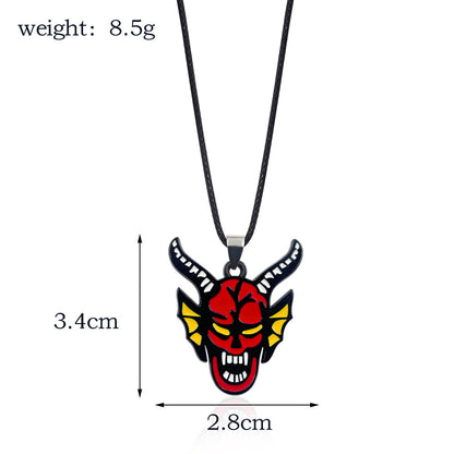 Stranger Things Inspired Jewelry Set Letter Alloy Pendant Necklace & Bracelet Trendy Collectible Accessories