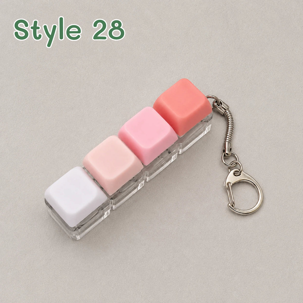 Pastel Colors Finger Press Button Cube Squishy Keyboard Keychain Stress Relief Toy