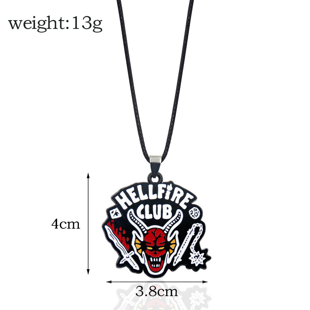 Stranger Things Inspired Jewelry Set Letter Alloy Pendant Necklace & Bracelet Trendy Collectible Accessories