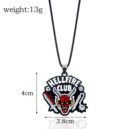 Stranger Things Inspired Jewelry Set Letter Alloy Pendant Necklace & Bracelet Trendy Collectible Accessories