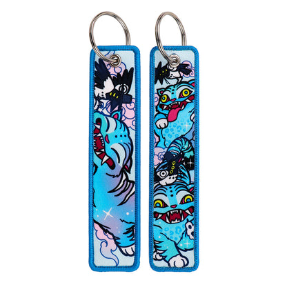 Kpop Demon Hunters Woven Keychain Anime Fabric Bag Charm Accessory