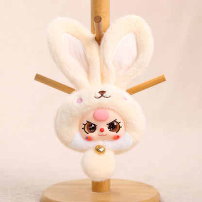 Easter Long-eared Bunny Plush Key Chain Vinyl Plush Rabbit Bag Charm Collectible Doll