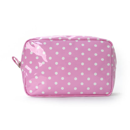 Waterproof Clear Polka Dot Striped Makeup Pouch Travel Toiletry Bag