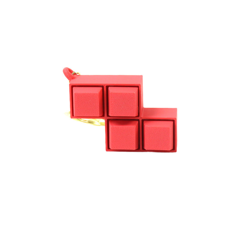 Puzzle Block Fidget Keychain – Press Toy Bag Charm