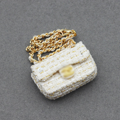 BJD Doll Accessories Strawberry Fashion Bag Mini Tweed Handbag for Doll Outfits
