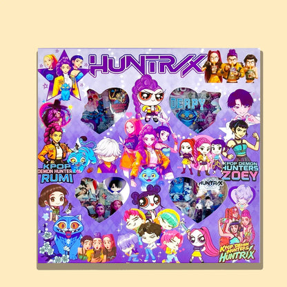 Cartoon Demon Hunters Boxed Stickers – Rich Designs, Pre-Cut Creative DIY Journal Stickers