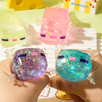 Cute Colorful Axolotl Squishy Soft Squeeze Stress Relief Fidget Toy