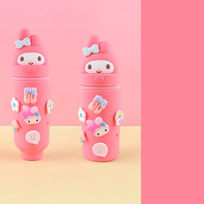 Cartoon Character Silicone Pencil Case & Desk Organizer for Kids and Students