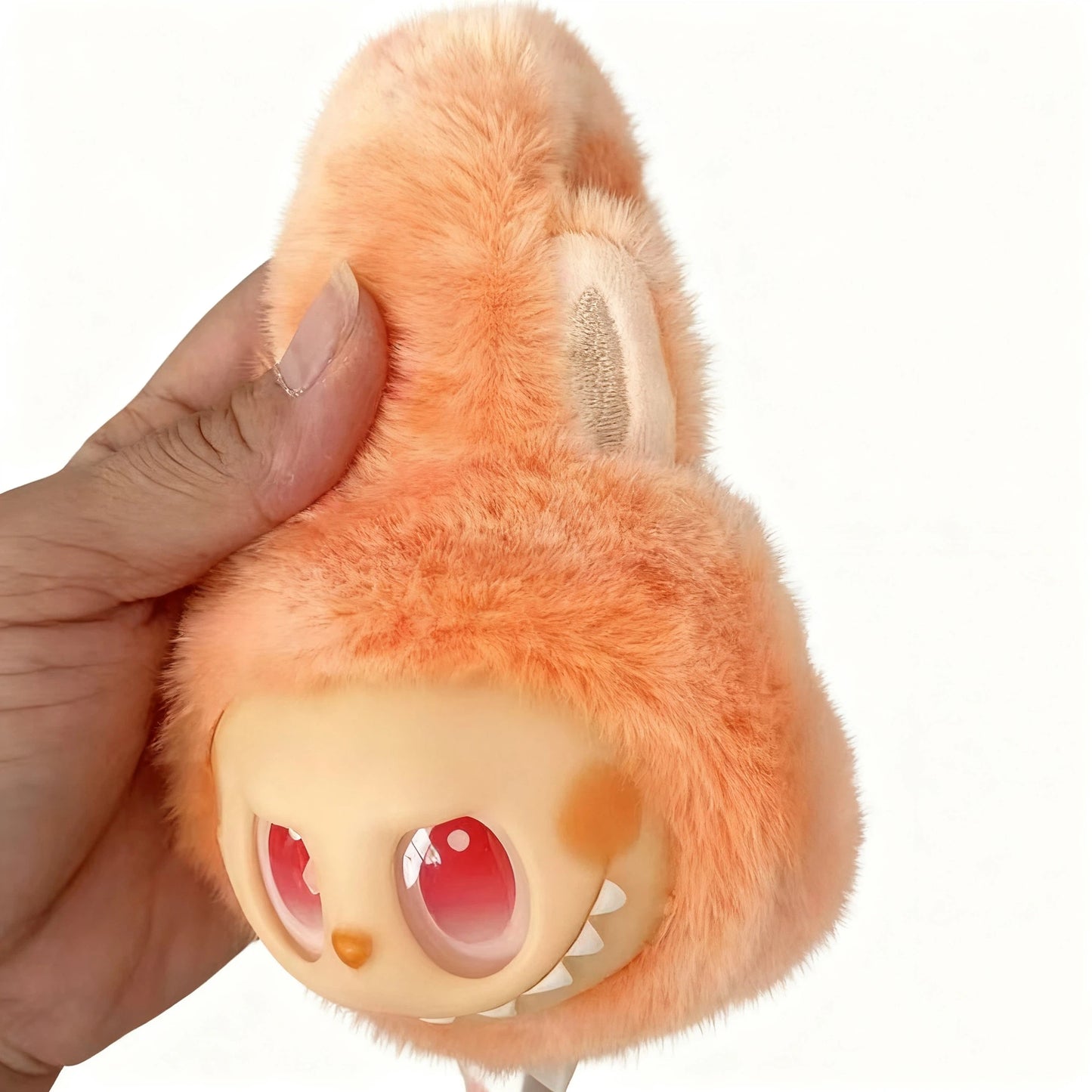 Winter Vinyl Labubu Tie Dyed Fuzzy Ear Muffs Warm Plush Earmuffs  Cozy Frost-Proof Ear Warmers