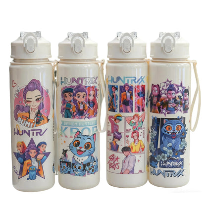 K-POP Demon Hunter Children’s Straw Water Cup Portable Plastic Drinking Bottle 24Oz