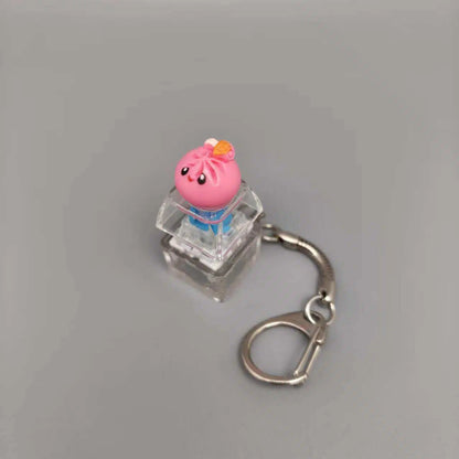 Mini Dumpling Fidget Charm Keychain Pop Fun Stress Sensory Toy Relief Accessory