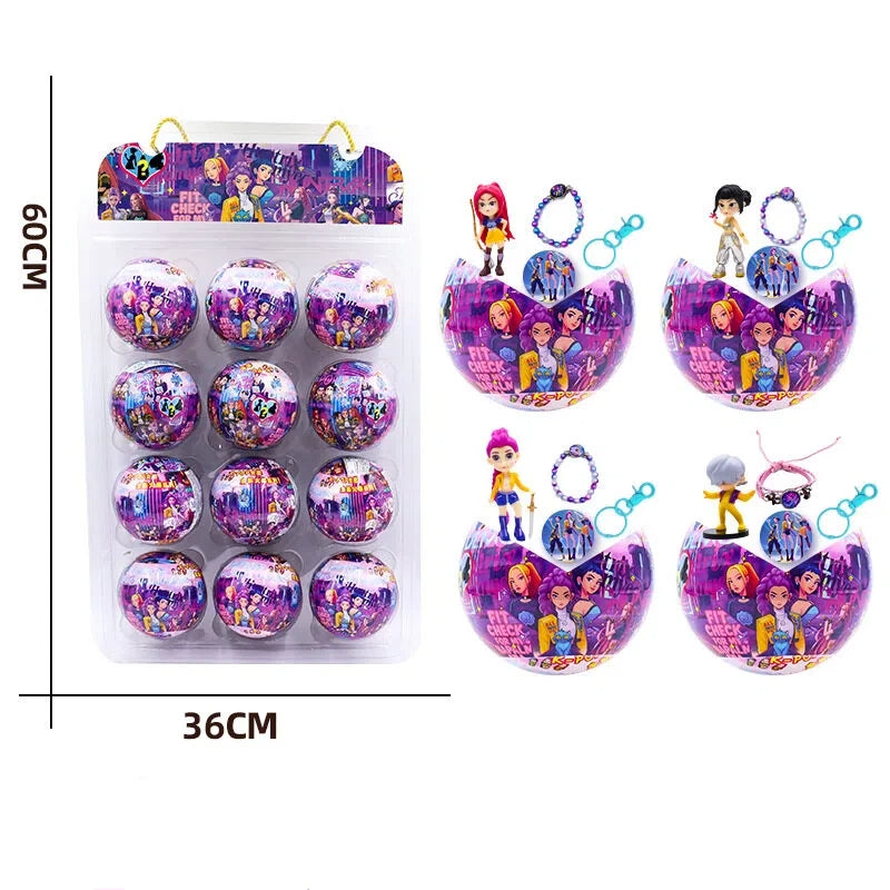 Demon Girl Squad Cartoon Blind Box Gashapon Toy Set Mini Figurine Bracelet Collectibles
