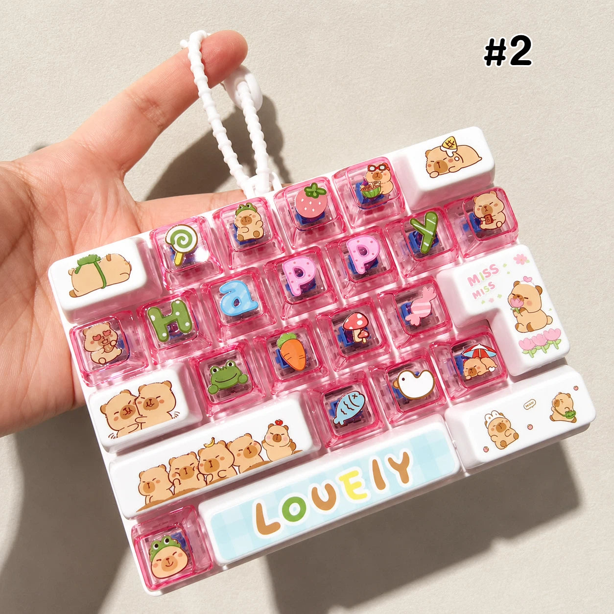 Back to School Keyboard Fidget Toy – Mini Mechanical Keyboard Stress Relief Toy, Colorful Keycap Sensory Toy (Multiple Styles)