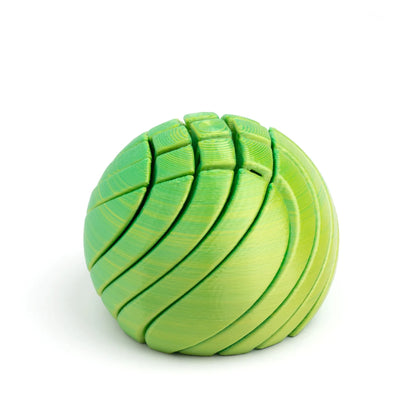 3D Printed Transforming Fidget Ball – Spiral Sensory Desk Toy & Puzzle Stress Relief Gift