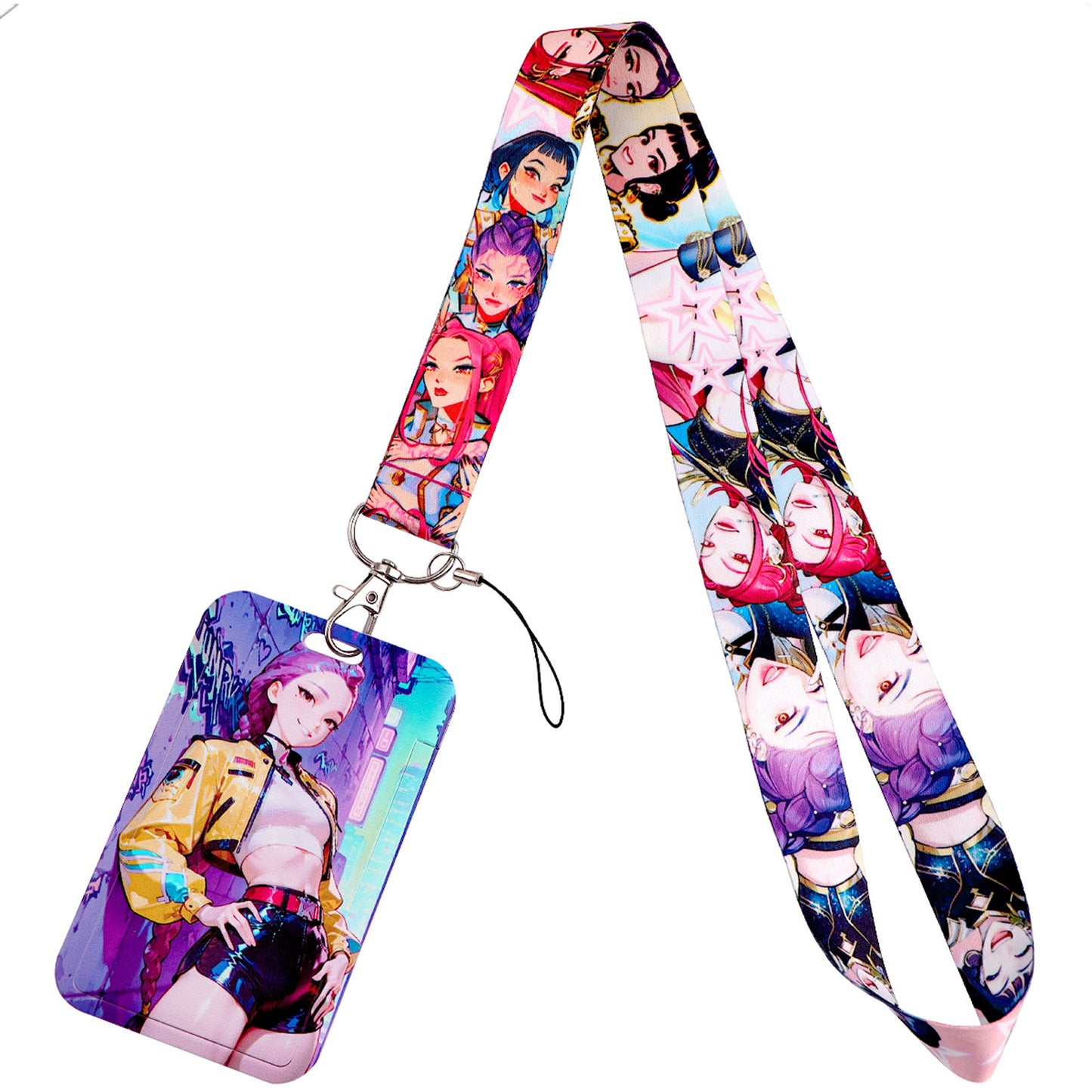 K-POP Demon Hunters Phone Lanyard Polyester Neck Strap ID Badge Holder Card Keychain